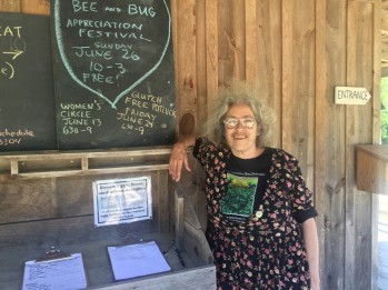 Rebecca Gilbert of Native Earth Teaching Farm in West Tisbury.